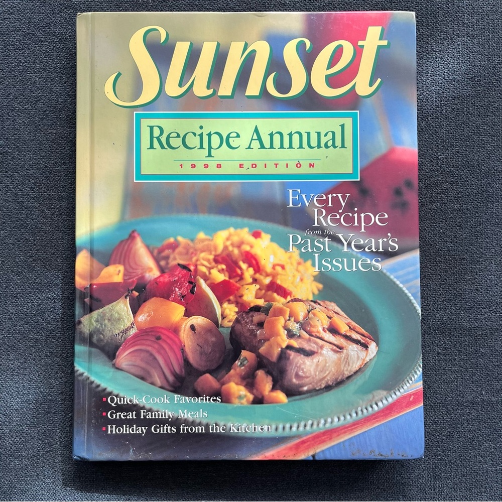 Sunset Recipe Annual Cookbook - 1998 Edition with Vibrant Cover